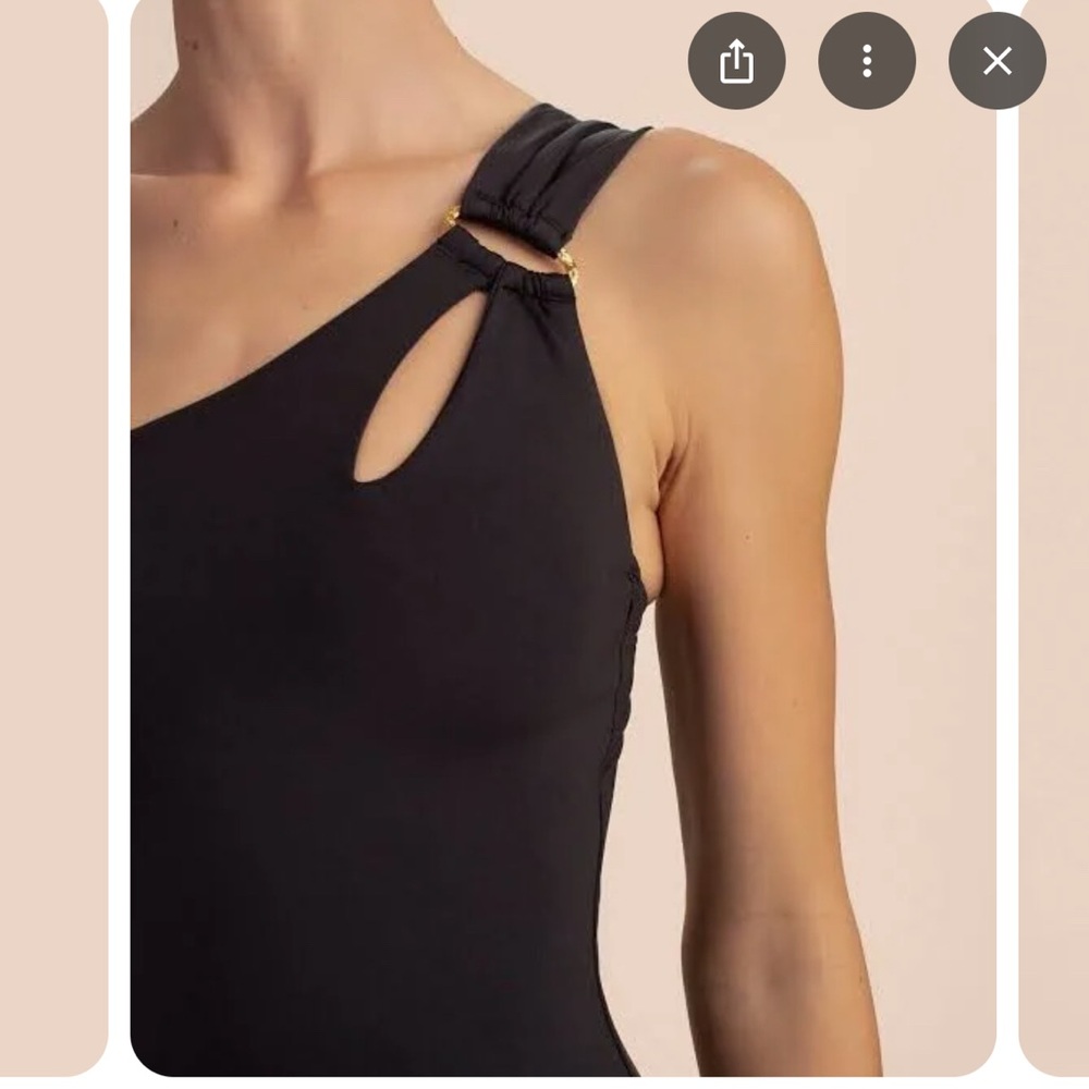 Trina Turk Black One-Shoulder One Piece Swimsuit - Picture 5 of 10